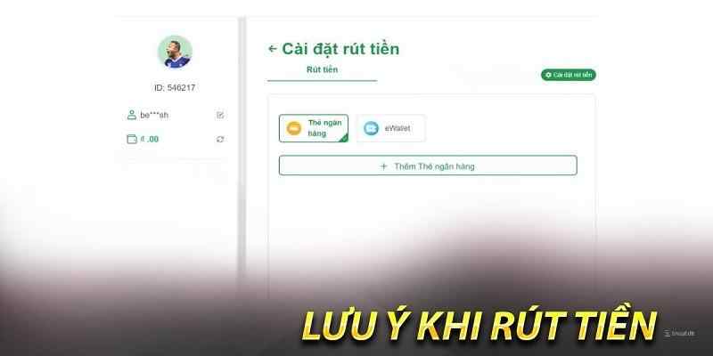 Lưu ý khi thực hiện rút thưởng từ hệ thống BET88